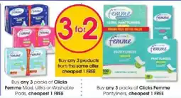 Clicks Clicks Femme Pads offer