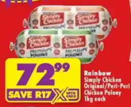 Shoprite Rainbow Simply Chicken offer