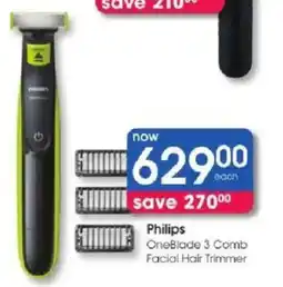 Clicks Philips OneBlade 3 Comb Facial Hair Trimmer offer
