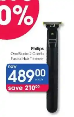 Clicks Philips OneBlade 2 Comb Facial Hair Trimmer offer