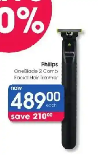 Clicks Philips OneBlade 2 Comb Facial Hair Trimmer offer