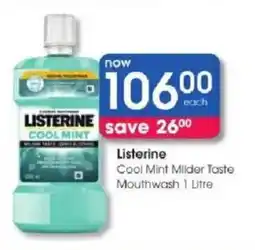 Clicks Listerine Cool Mint Mouthwash offer