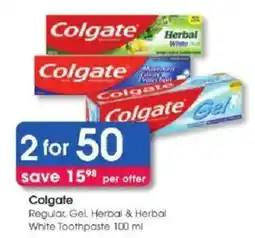 Clicks Colgate Toothpaste offer