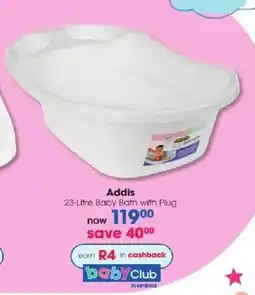 Clicks Addis 23-Litre Baby Bath with Plug offer