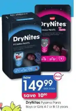 Clicks DryNites Pyjama Pants offer
