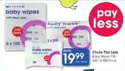 Clicks Clicks baby wipes offer