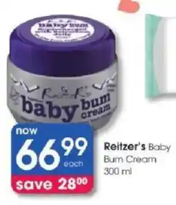 Clicks Reitzer's Baby Bum Cream offer