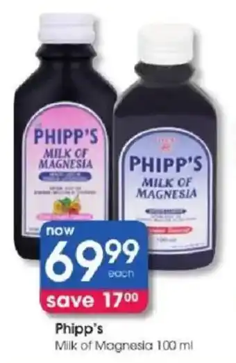 Clicks Phipp's Milk of Magnesia offer