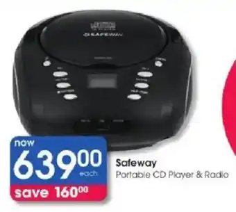 Clicks Safeway Portable CD Player & Radio offer