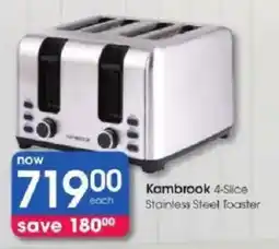 Clicks Kambrook 4-Slice Stainless Steel Toaster offer