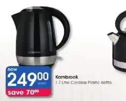 Clicks Kambrook 1.7 Litre Cordless Plastic Kettle offer