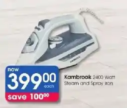Clicks Kambrook 2400 Watt Steam and Spray Iron offer