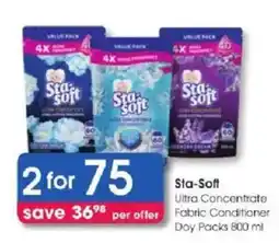 Clicks Sta-Soft Ultra Concentrate Fabric Conditioner Day Packs offer