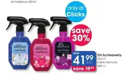 Clicks Oh So Heavenly Fabric Perfume offer