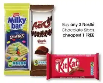 Clicks Nestlé Chocolate Slabs offer