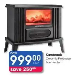 Clicks Kambrook Ceramic Fireplace Fan Heater offer