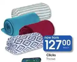 Clicks Clicks Throws offer