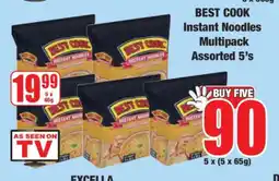 Boxer BEST COOK Instant Noodles Multipack Assorted 5's offer