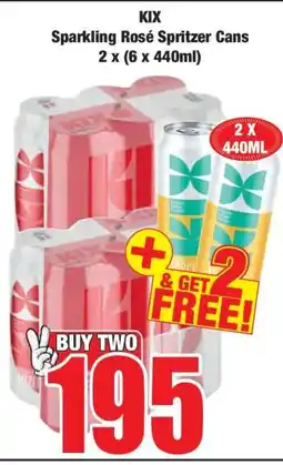 Boxer KIX Sparkling Rosè Spritzer Cans 2 x (6 x 440ml) offer