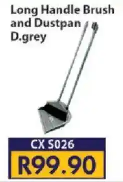 Laduma Hardware catalogue Long Handle Brush and Dustpan D.grey offer