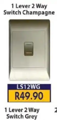 Laduma Hardware catalogue 1 Lever 2 Way Switch Champagne offer
