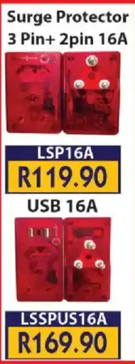 Laduma Hardware catalogue Surge Protector 3 Pin+2pin 16A offer