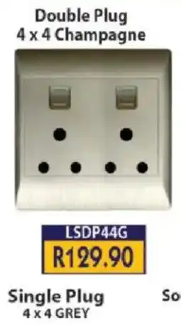 Laduma Hardware catalogue Double Plug 4 x 4 Champagne offer