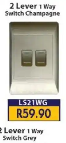 Laduma Hardware catalogue 2 Lever 1 Way Switch Champagne offer