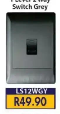 Laduma Hardware catalogue 1 Level 2 way Switch Grey offer
