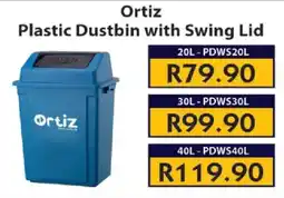 Laduma Hardware catalogue Ortiz Plastic Dustbin with Swing Lid offer