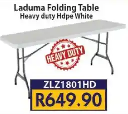 Laduma Hardware catalogue Laduma Folding Table Heavy duty Hdpe White offer