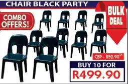 Laduma Hardware catalogue CHAIR BLACK PARTY offer