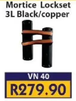 Laduma Hardware catalogue Mortice Lockset 3L Black/copper offer