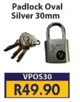 Laduma Hardware catalogue Padlock Oval Silver 30mm offer