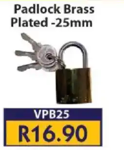 Laduma Hardware catalogue Padlock Brass Plated -25mm offer