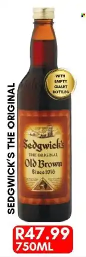 Prestons Sedgwick's The Original Old Brown offer