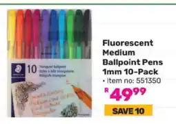 Game Fluorescent Medium Ballpoint Pens 1mm 10-Pack offer