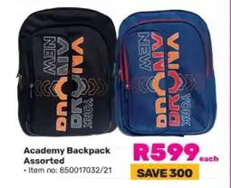 Game Academy Backpack Assorted offer