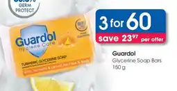 Clicks Guardol Glycerine Soap Bars 150 g offer