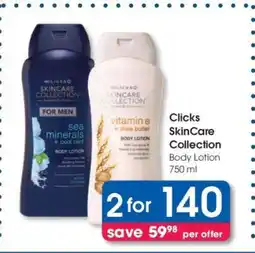 Clicks Clicks SkinCare Collection Body Lotion 750 ml offer