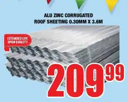Boxer ALU ZINC CORRUGATED ROOF SHEETING 0.30MM X 3.6M offer
