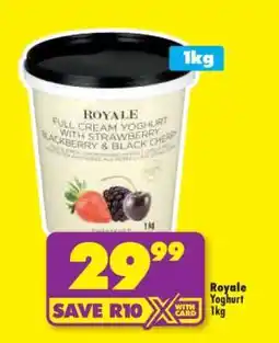Shoprite ROYALE YOGHURT 1kg offer