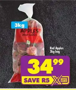 Shoprite RED APPLES 3kg bag offer