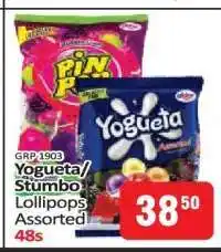 KitKat Cash and Carry Yogueta/Stumbo Lollipops Assorted 48s offer