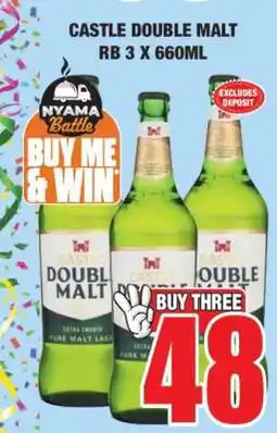 Boxer CASTLE DOUBLE MALT RB 3 X 660ML offer