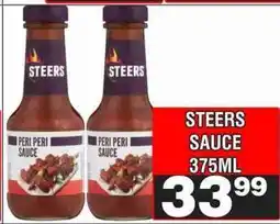 Advance Cash n Carry STEERS SAUCE 375ML offer