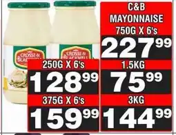 Advance Cash n Carry C&B Mayonnaise 750G X 6's offer