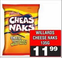 Advance Cash n Carry WILLARDS CHEESE NAKS 135G offer