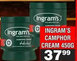 Advance Cash n Carry Ingram’s Camphor Cream 450g offer