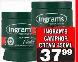 Advance Cash n Carry INGRAM'S CAMPHOR CREAM 450ml offer